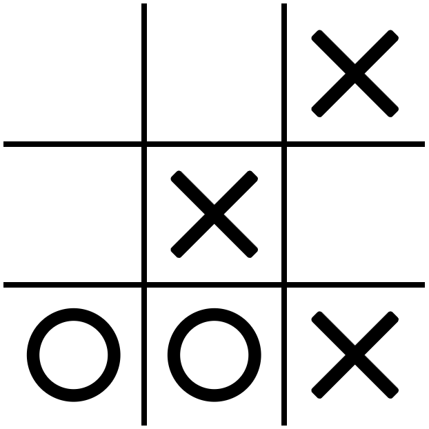 X has two winning moves.